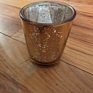 Gold tea light candle holders